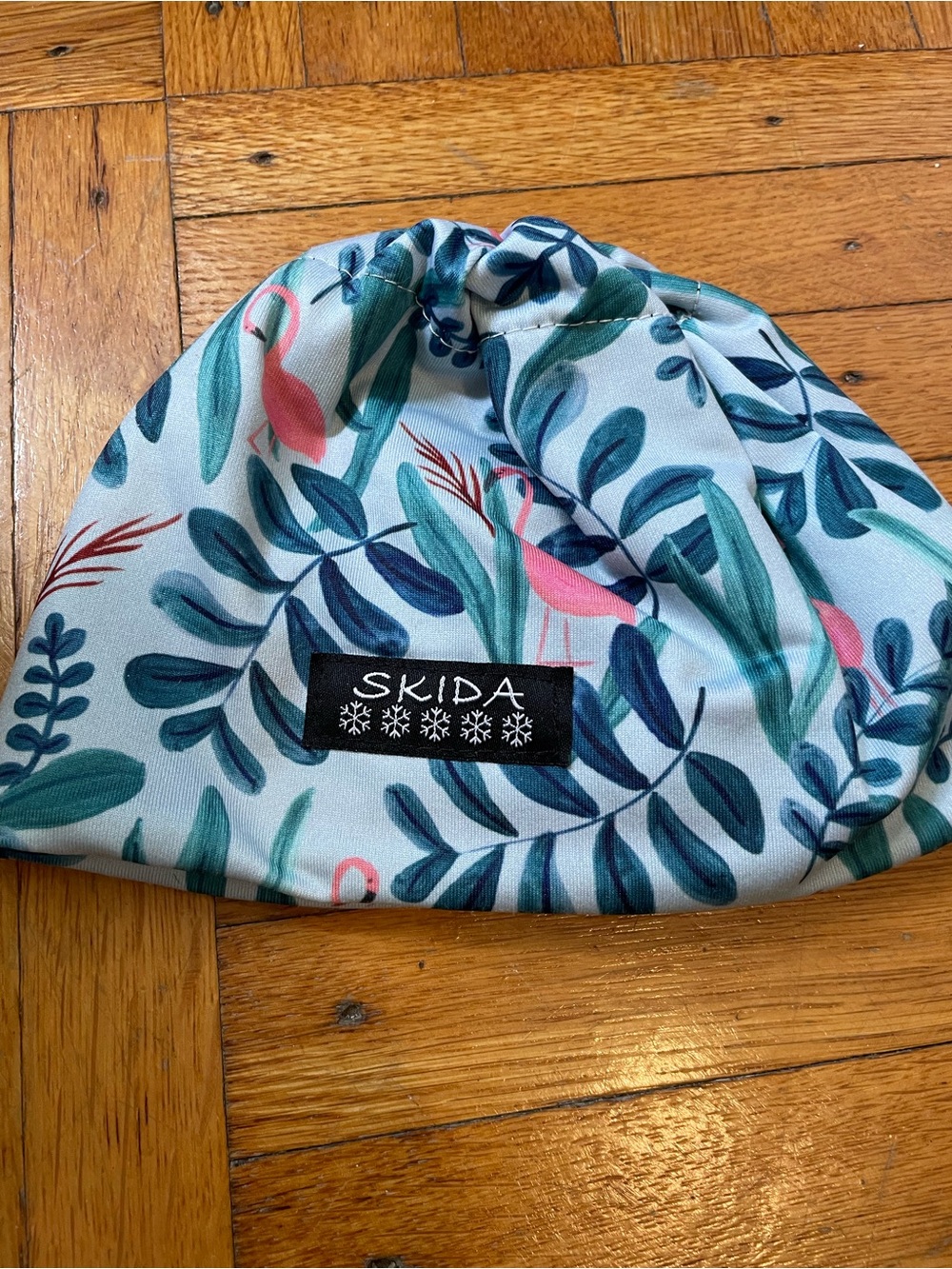 Skida Kids Flamingo Beanie in Teal & Pink